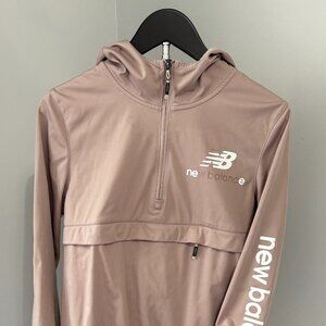 New Balance Mauve/Pink Half-Zip Hooded Ski Jacket